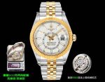 AR Factory Rolex Sky-Dweller 42mm 9002 Movement White Face TT Gold Jubilee Band Watch